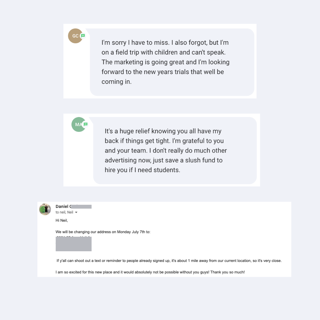 School owner testimonial