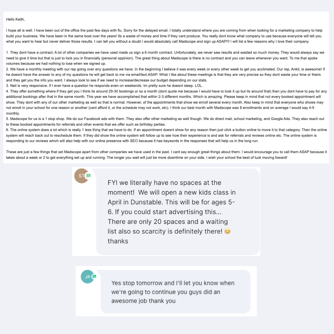 School owner testimonial